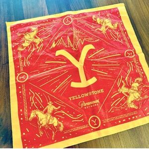 RARE Yellowstone TV Series Show Official Merch - Branded Bandana in Red & Yellow